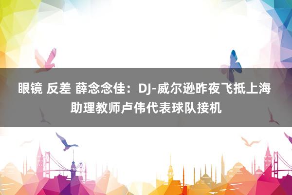 眼镜 反差 薛念念佳：DJ-威尔逊昨夜飞抵上海 助理教师卢伟代表球队接机